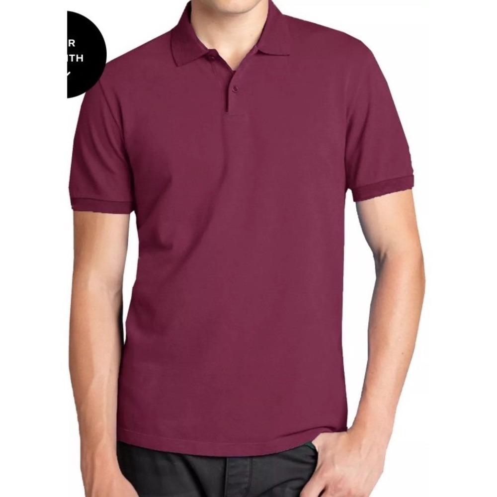 Polo Avenue Polo Shirt Mens Large Burgundy New With Tags